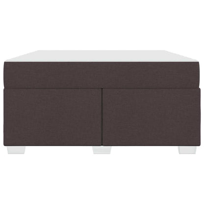 Bettrahmen mit Matratze Dunkelbraun 140 x 200 cm Stoff