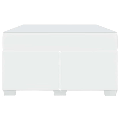 Bettrahmen mit Matratze Weiß 120 x 190 cm Stoff