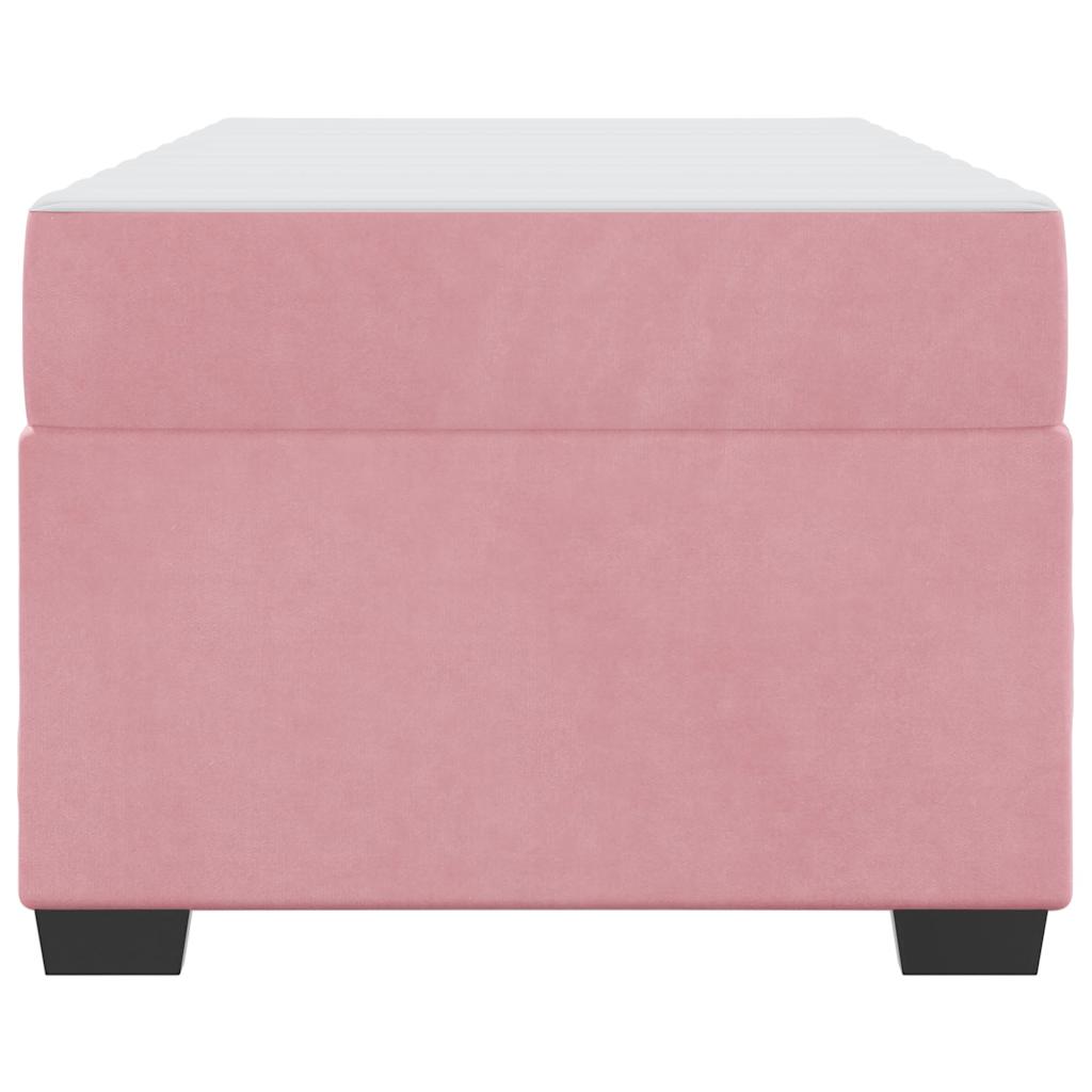 Bettrahmen mit Matratze Rosa 100 x 200 cm Stoff