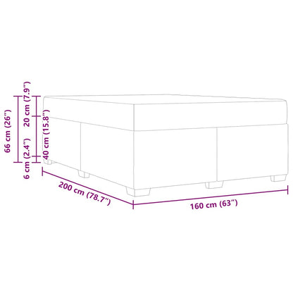 Bettrahmen mit Matratze Hellgrau 160 x 200 cm Stoff
