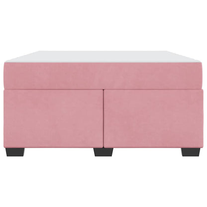 Bettrahmen mit Matratze Rosa 160 x 200 cm Stoff