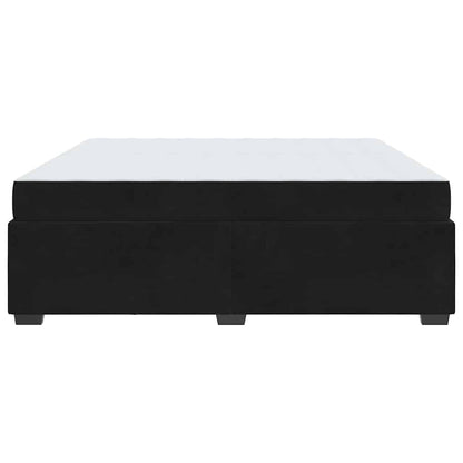 Bettrahmen mit Matratze Schwarz 200 x 200 cm Stoff