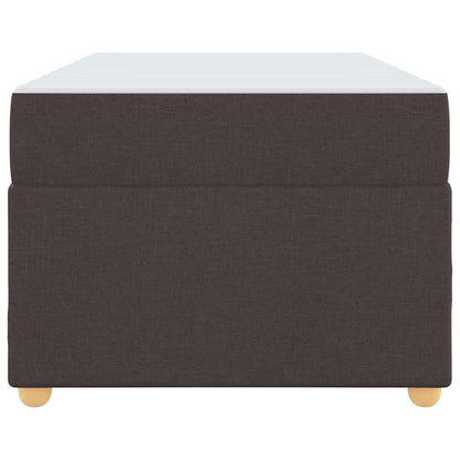 Bettrahmen mit Matratze Dunkelbraun 80 x 200 cm Stoff