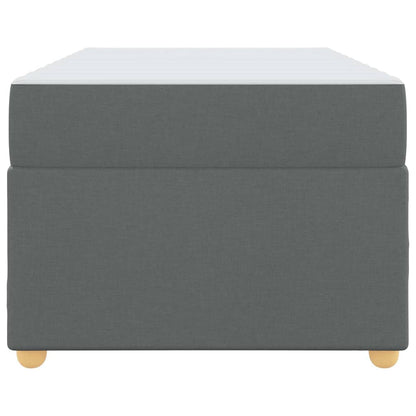 Bettrahmen mit Matratze Dunkelgrau 90 x 200 cm Stoff