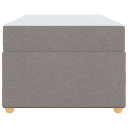 Bettrahmen mit Matratze Taupe 90 x 200 cm Stoff
