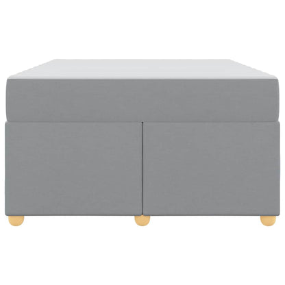 Bettrahmen mit Matratze Hellgrau 120 x 190 cm Stoff