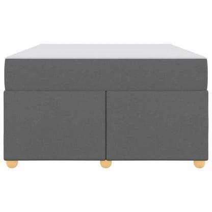 Bettrahmen mit Matratze Dunkelgrau 120 x 190 cm Stoff