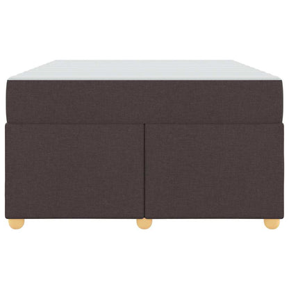 Bettrahmen mit Matratze Dunkelbraun 120 x 190 cm Stoff