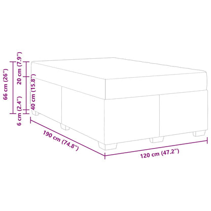 Bettrahmen mit Matratze Dunkelbraun 120 x 190 cm Stoff