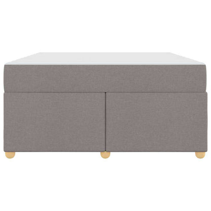 Bettrahmen mit Matratze Taupe 160 x 200 cm Stoff