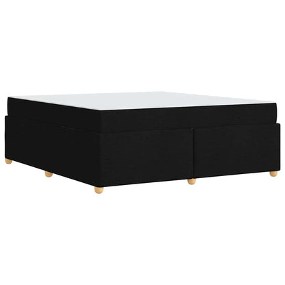 Bettrahmen mit Matratze Schwarz 180 x 200 cm Stoff
