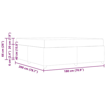 Bettrahmen mit Matratze Taupe 180 x 200 cm Stoff