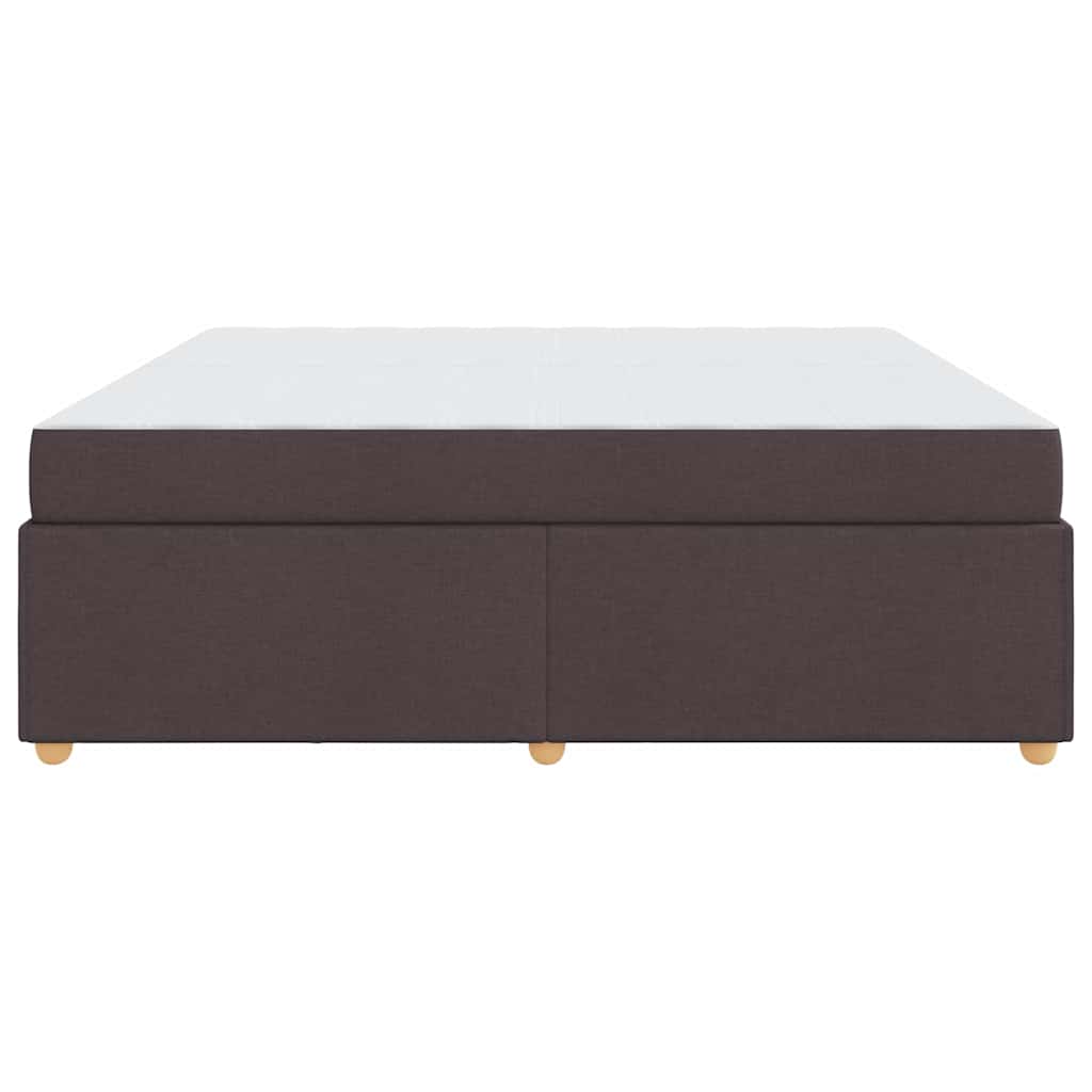 Bettrahmen mit Matratze Dunkelbraun 200 x 200 cm Stoff