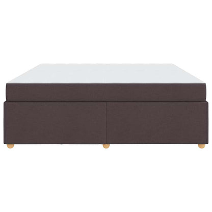 Bettrahmen mit Matratze Dunkelbraun 200 x 200 cm Stoff