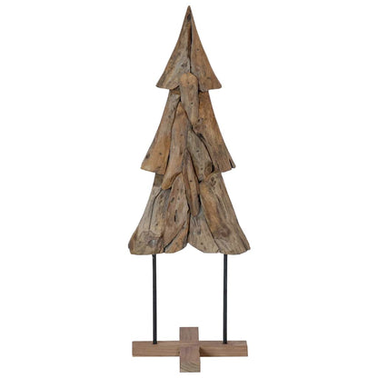 Weihnachtsbaum mit Ständer Braun 121 cm Massivholz Teak
