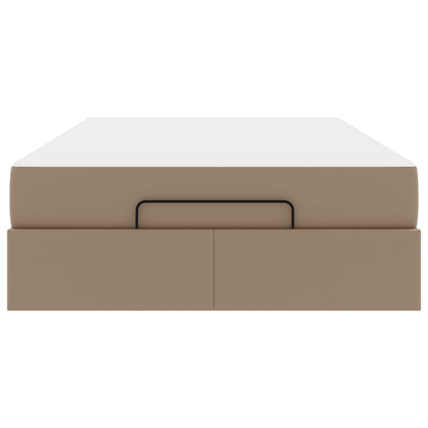 Bettgestell mit Matratze mit Matratze 2 pcs Hellbraun PVC