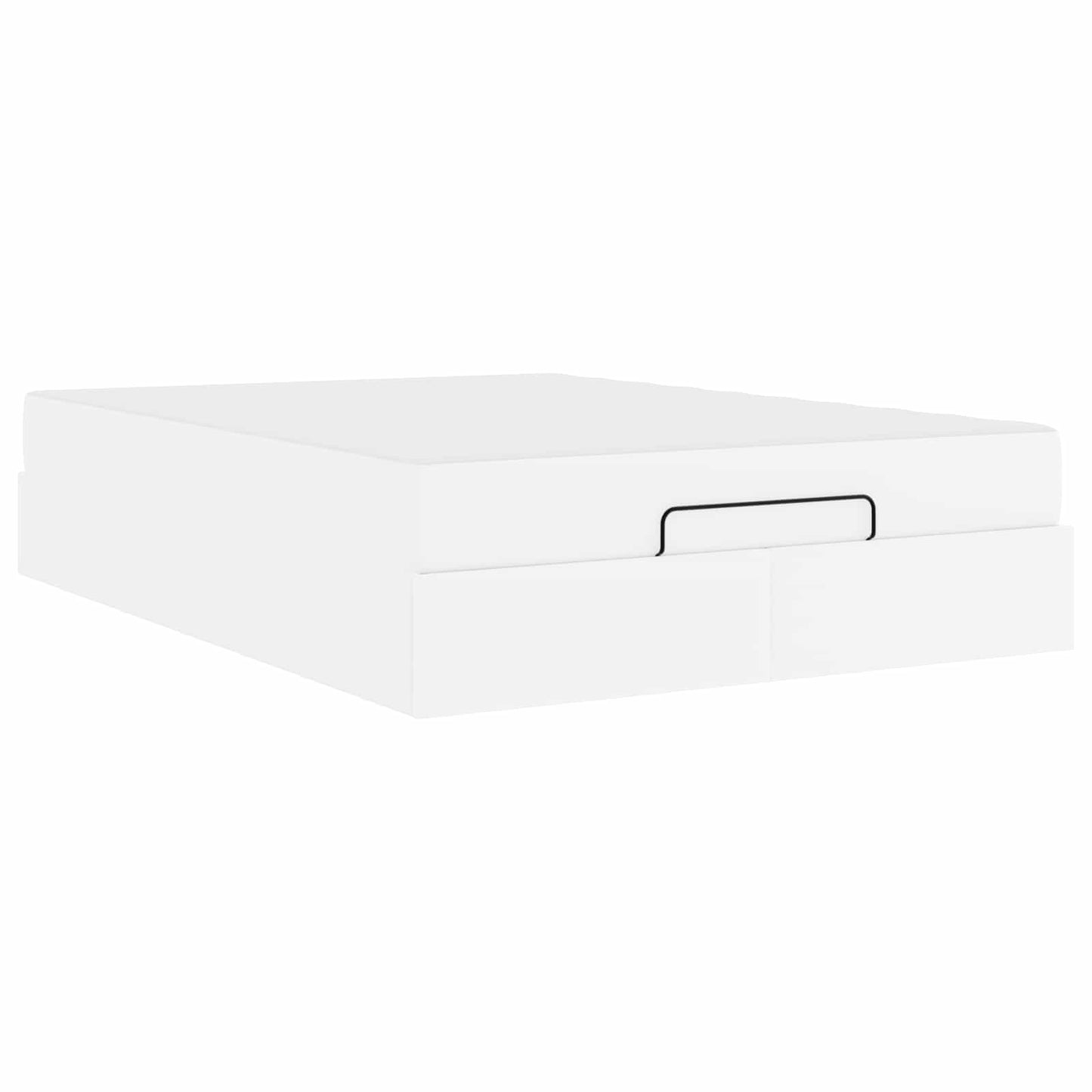 Bettgestell mit Matratze mit Matratze 2 pcs Weiß PVC