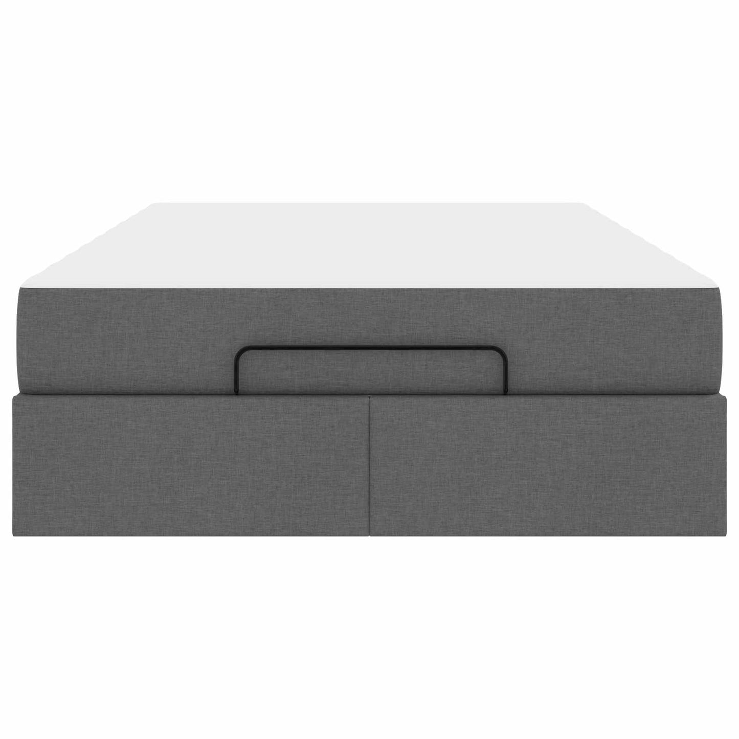 Bettgestell mit Matratze mit Matratze 2 pcs Dunkelgrau Stoff