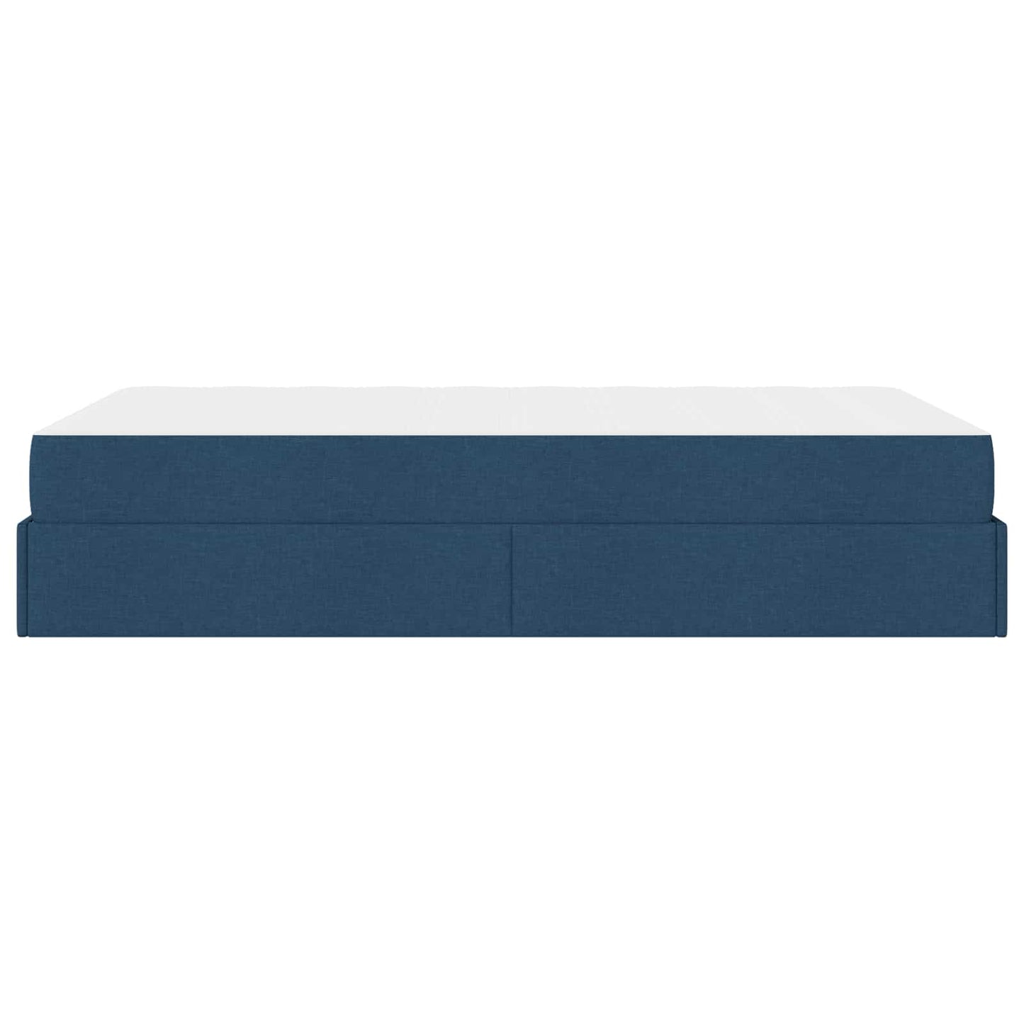 Bettgestell mit Matratze mit Matratze 2 pcs Blau Stoff