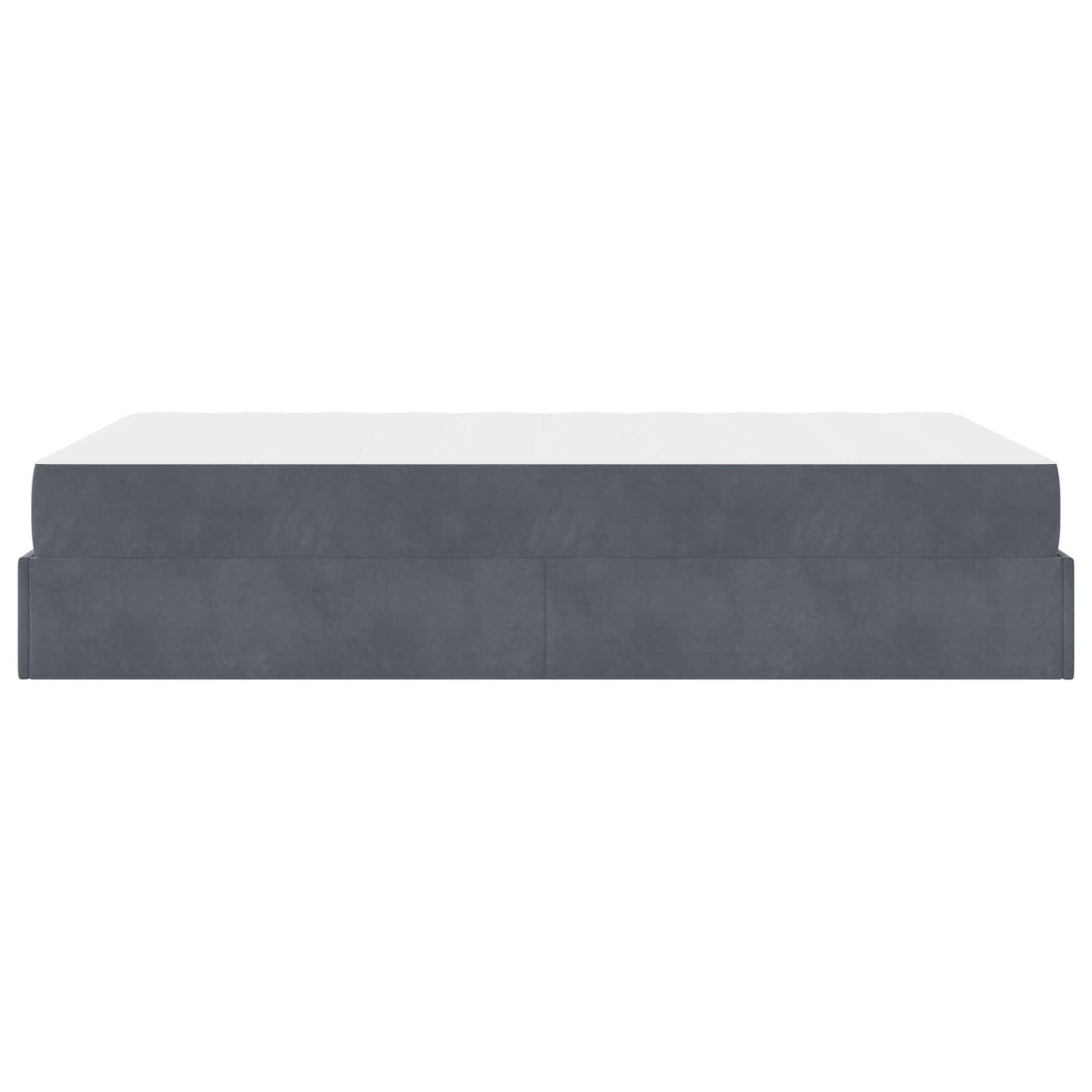 Bettgestell mit Matratze mit Matratze 2 pcs Dunkelgrau Samt