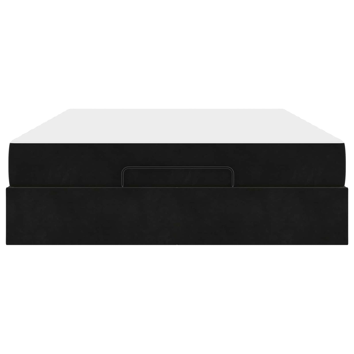 Bettgestell mit Matratze mit Matratze 2 pcs Schwarz Samt