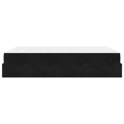 Bettgestell mit Matratze mit Matratze 2 pcs Schwarz Samt
