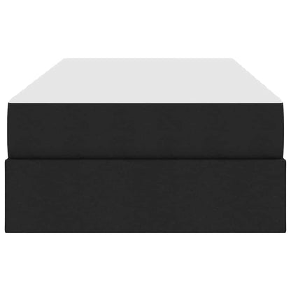 Aufbewahrungsbett mit Matratze Schwarz 90 x 190 cm Polyester