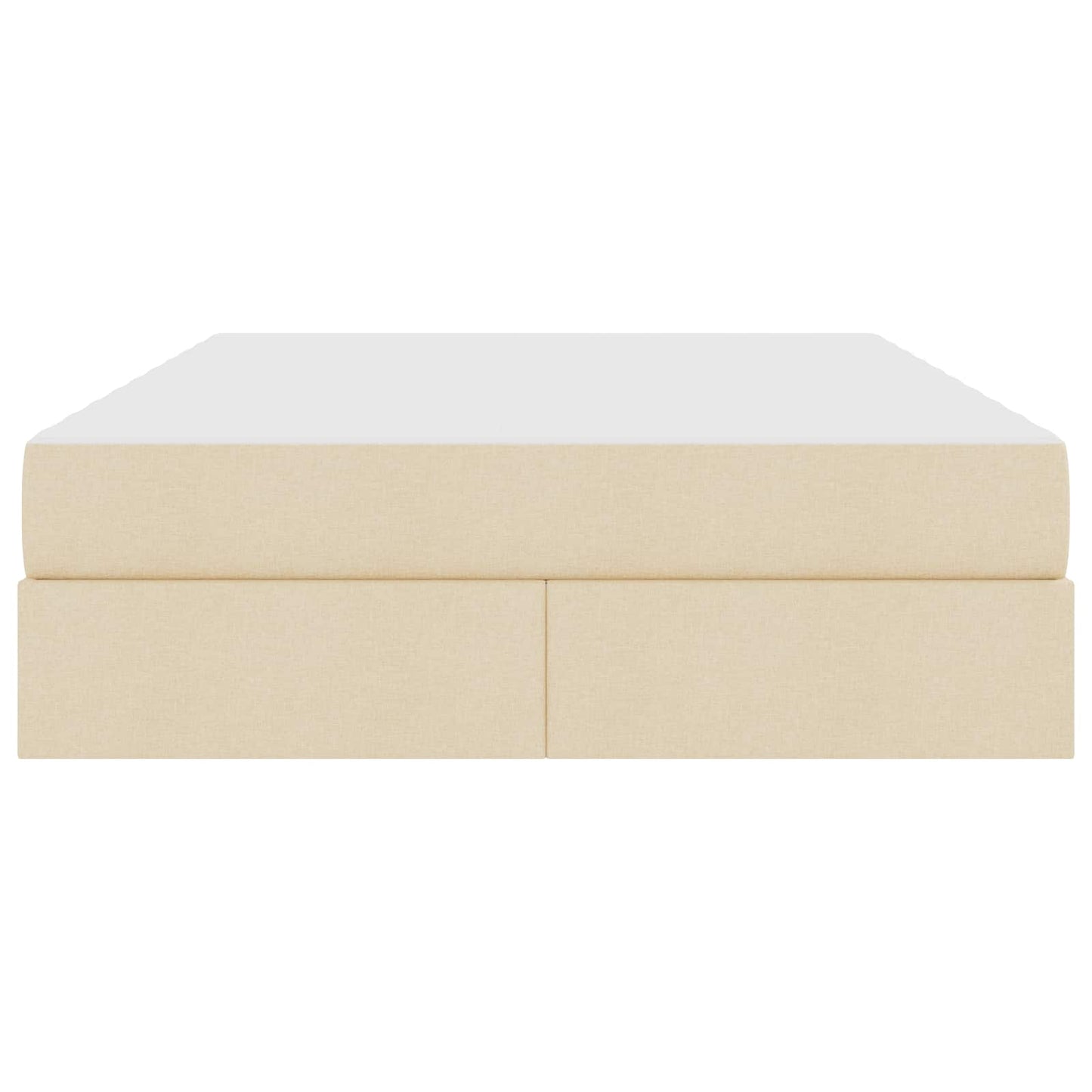 Aufbewahrungsbett mit Matratze Creme 140 x 190 cm Polyester