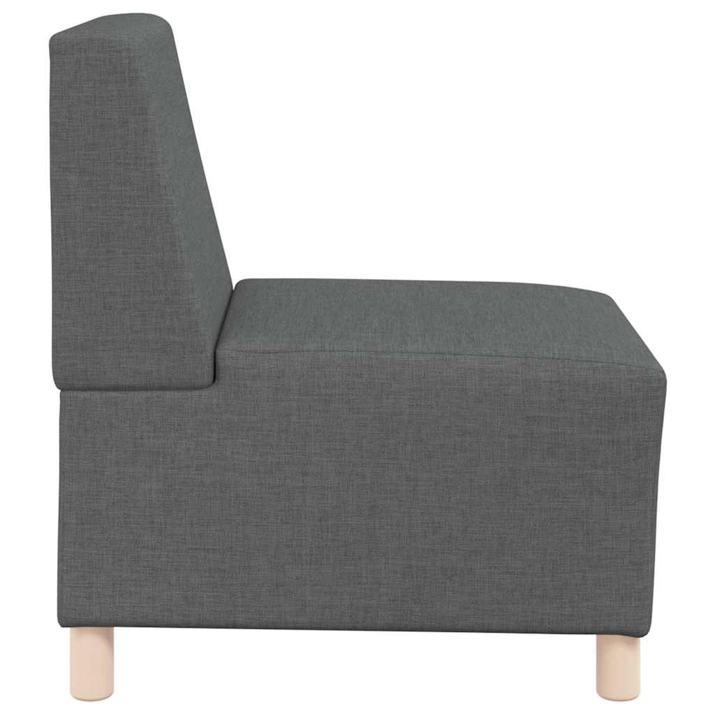 Modulares Armfreies Sofa 2 pcs Dunkelgrau 55 x 74 x 82 cm Stoff