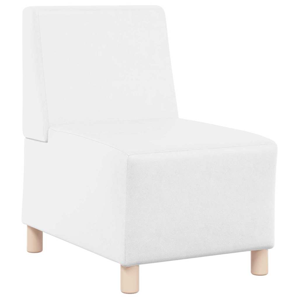 Modulares Armfreies Sofa 2 pcs Weiß 55 x 74 x 82 cm Kunstleder