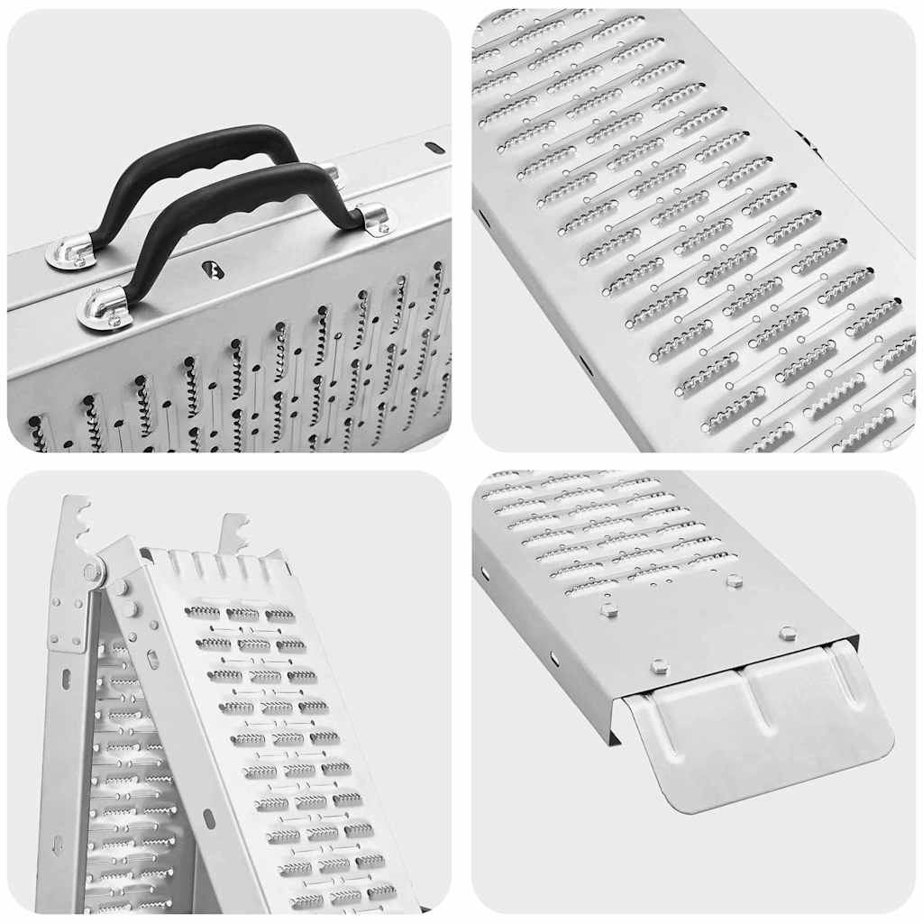 Faltbare Rampe 200kg pro Rampe Silber 186 x 23 x 4,5 cm