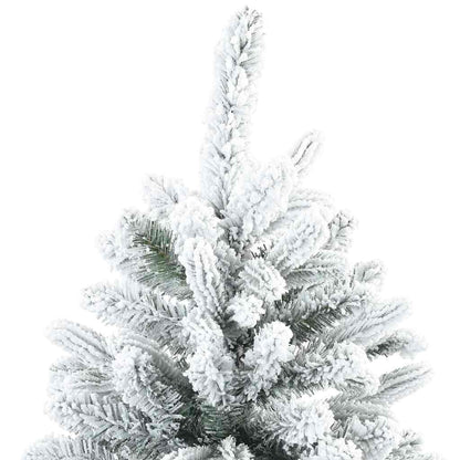 Künstlicher Scharnier-Weihnachtsbaum schneebedeckt Weiß 120 cm