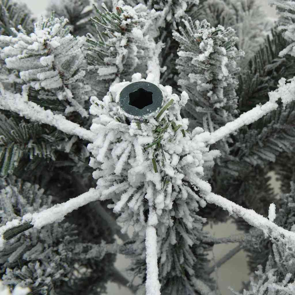 Künstlicher Scharnier-Weihnachtsbaum schneebedeckt Weiß 120 cm
