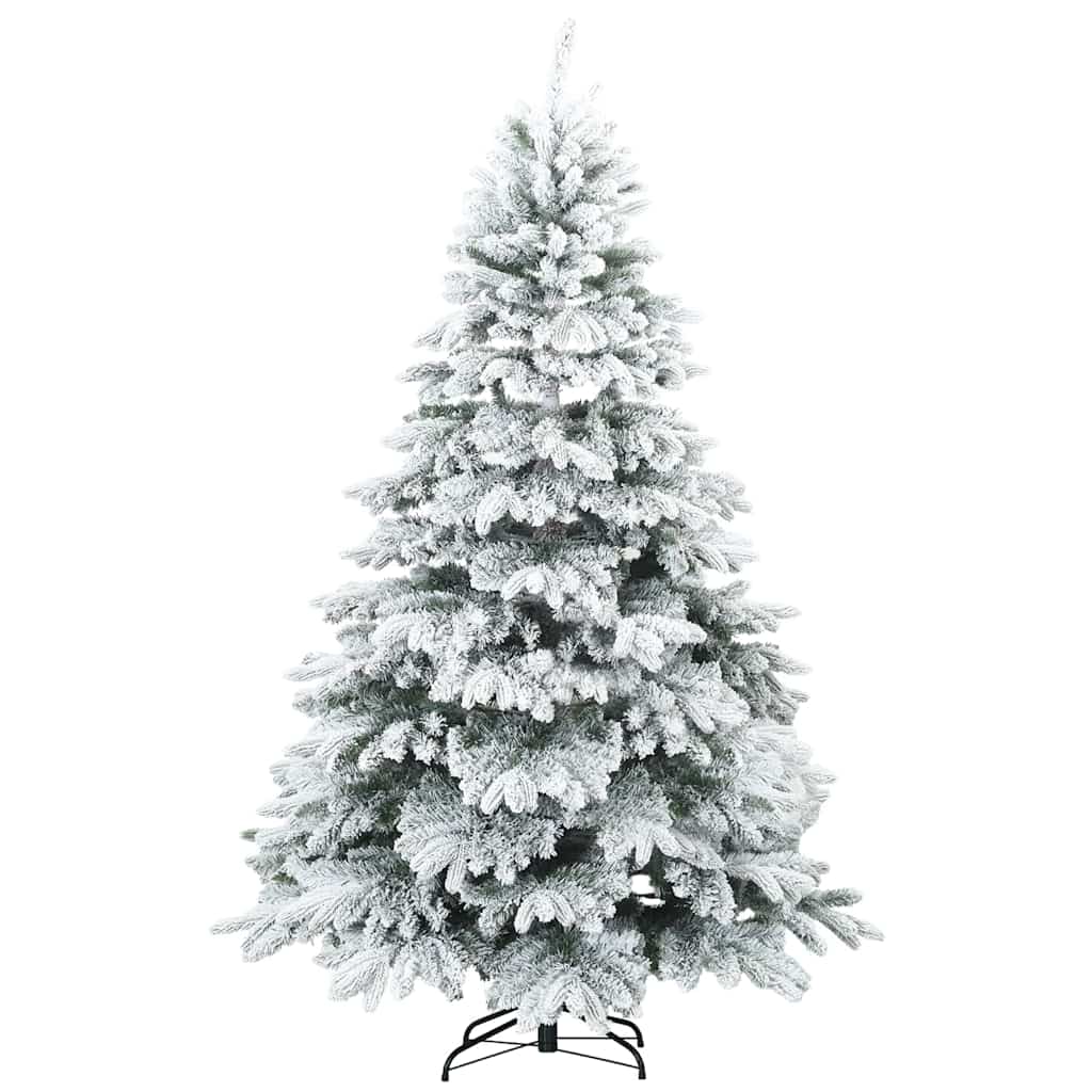 Künstlicher Scharnier-Weihnachtsbaum schneebedeckt Weiß 180 cm