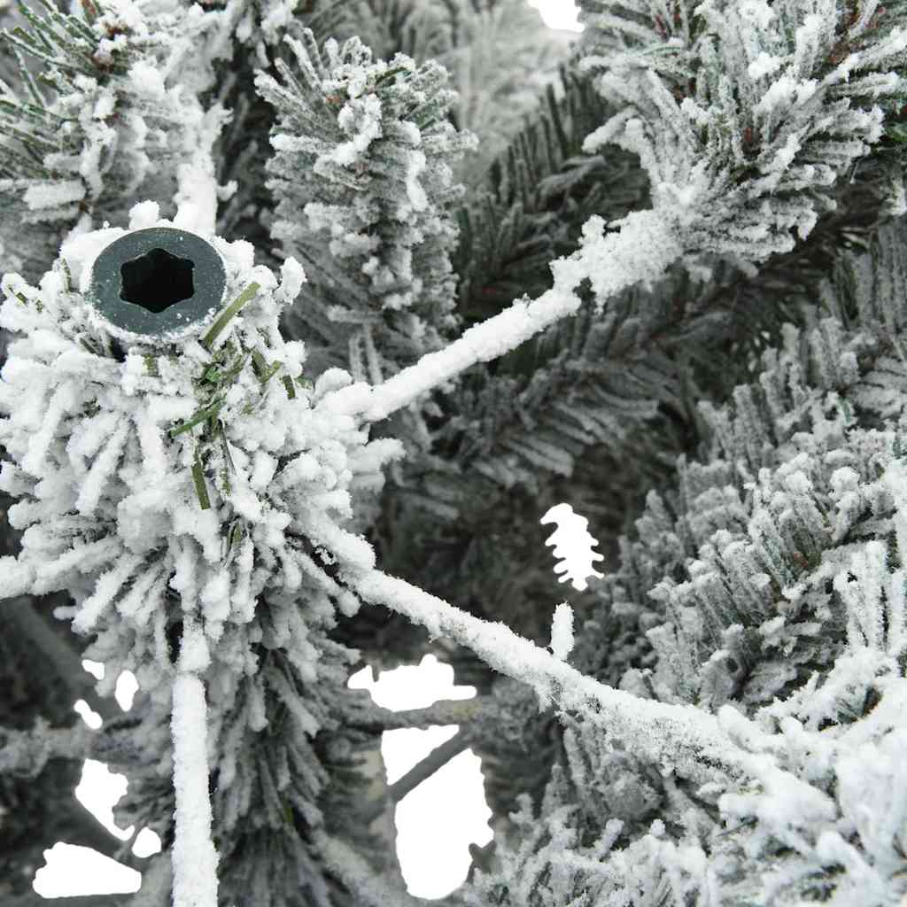 Künstlicher Scharnier-Weihnachtsbaum schneebedeckt Weiß 240 cm