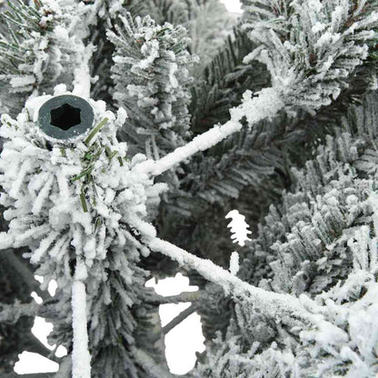 Künstlicher Scharnier-Weihnachtsbaum schneebedeckt Weiß 240 cm