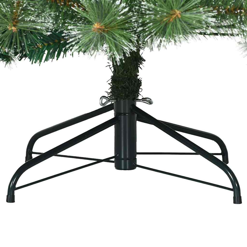 Künstlicher Scharnier-Weihnachtsbaum schneebedeckt Grün 150 cm
