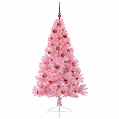 Künstlicher vorbeleuchteter Weihnachtsbaum Rosa 150 cm PVC