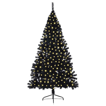 Künstlicher vorbeleuchteter Weihnachtsbaum Schwarz 180 cm PVC