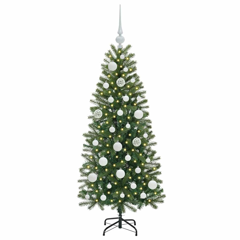 Künstlicher Weihnachtsbaum mit 150 LEDs Grün 120 cm PE und PVC