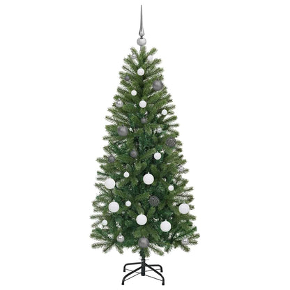 Künstlicher Weihnachtsbaum mit 150 LEDs Grün 150 cm PE und PVC
