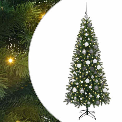 Künstlicher Weihnachtsbaum mit 300 LEDs Grün 180 cm PE und PVC