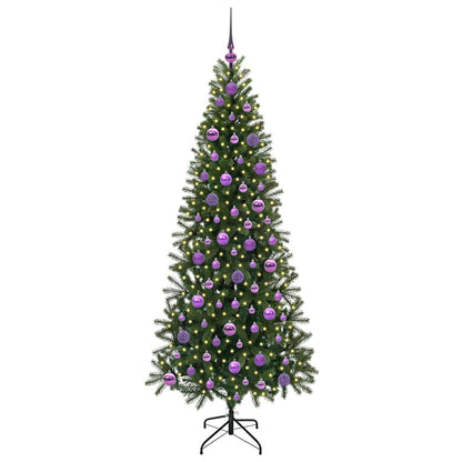 Künstlicher Weihnachtsbaum mit 300 LEDs Grün 180 cm PE und PVC