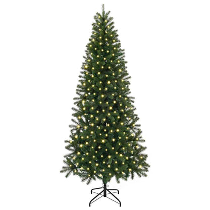 Künstlicher Weihnachtsbaum mit 300 LEDs Grün 210 cm PE und PVC