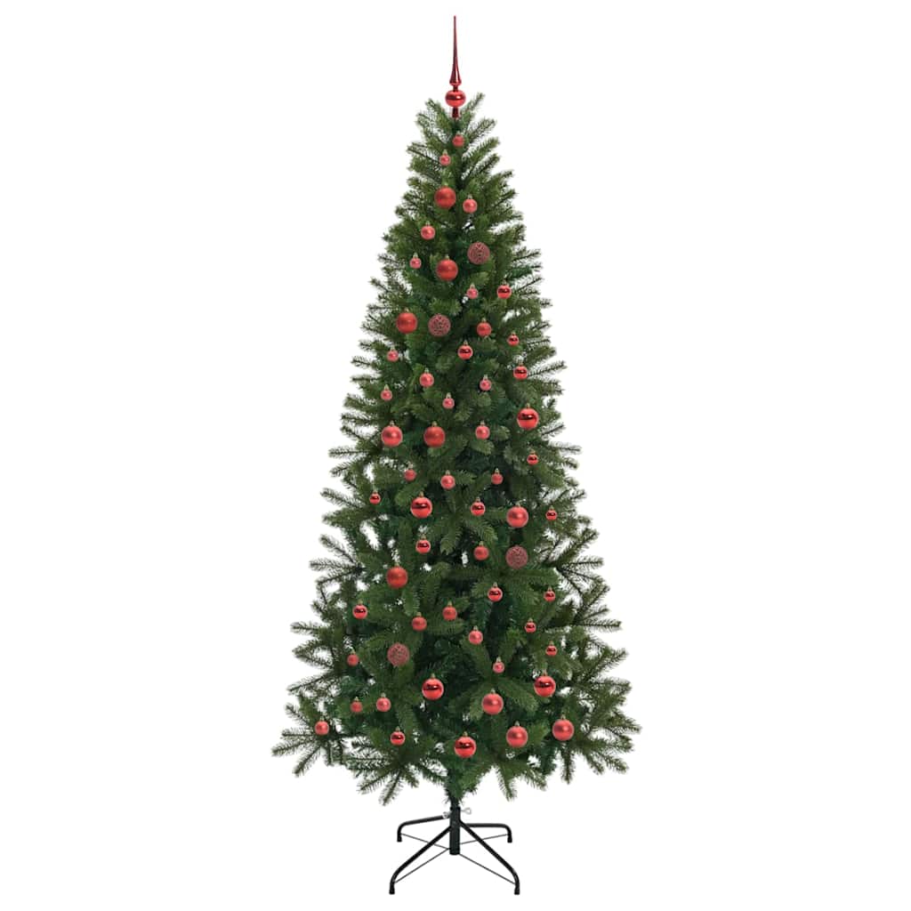 Künstlicher Weihnachtsbaum mit 300 LEDs Grün 210 cm PE und PVC