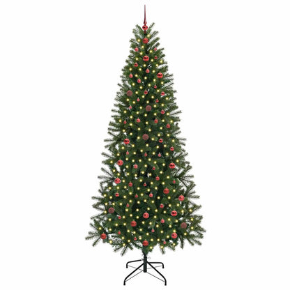 Künstlicher Weihnachtsbaum mit 300 LEDs Grün 240 cm PE und PVC