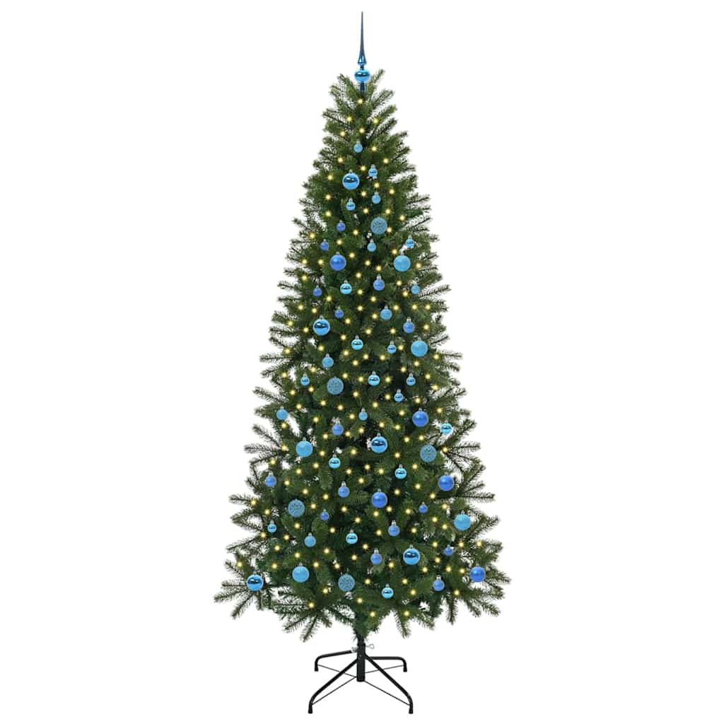 Künstlicher Weihnachtsbaum mit 300 LEDs Grün 240 cm PE und PVC