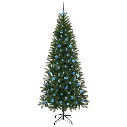 Künstlicher Weihnachtsbaum mit 300 LEDs Grün 240 cm PE und PVC