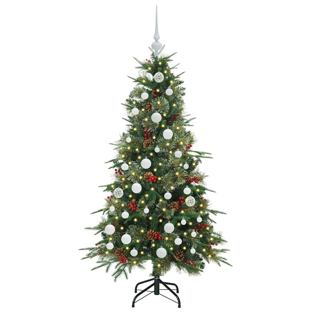 Künstlicher klappbarer Weihnachtsbaum Grün 150 cm PE und PVC