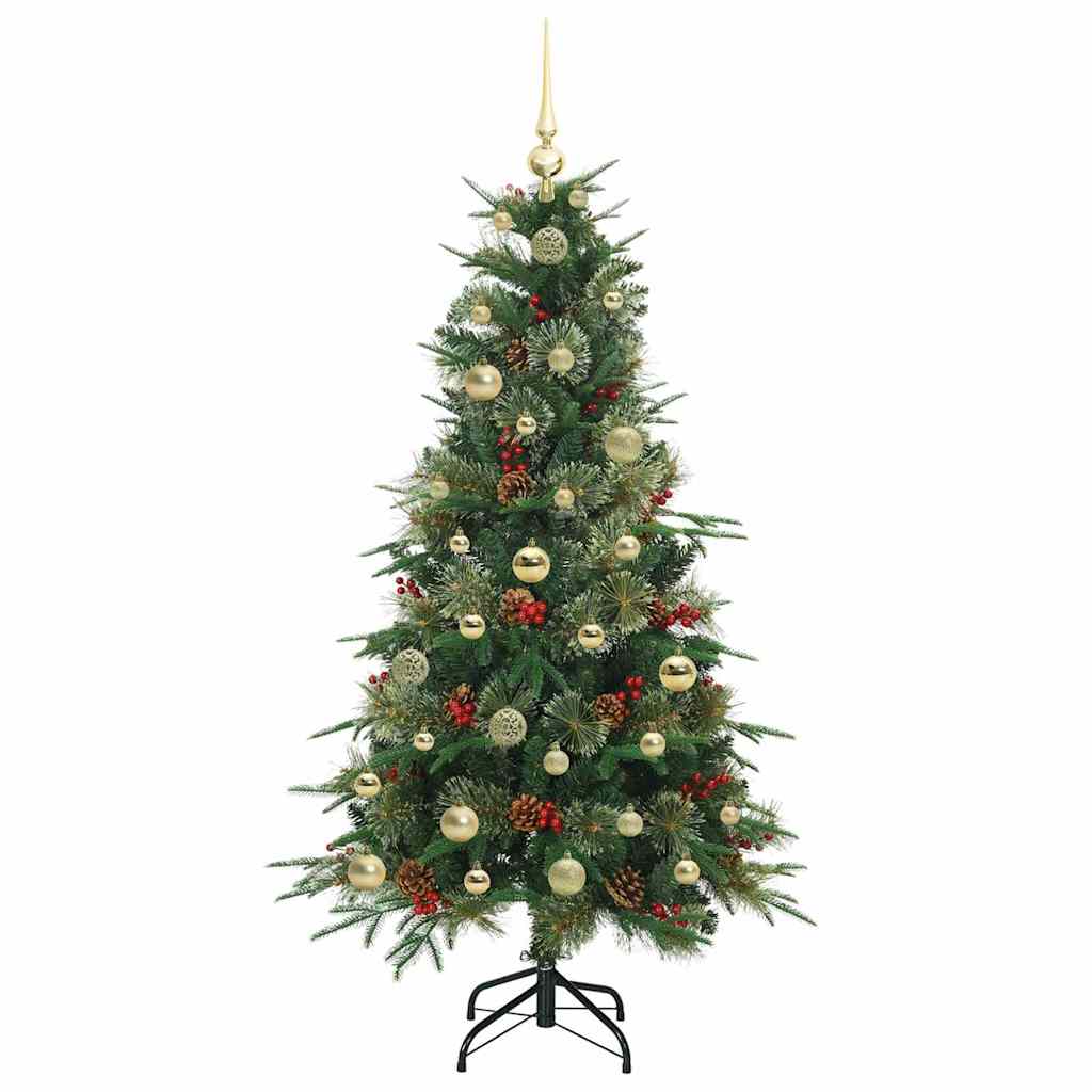 Künstlicher klappbarer Weihnachtsbaum Grün 150 cm PE und PVC